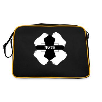 Croix de Jésus - Sac Retro - noir/or - Dos
