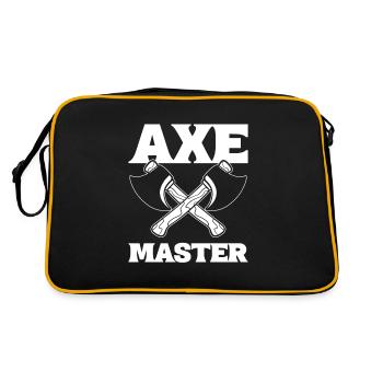 Axe Master Holzarbeiter - Retro Tasche - Schwarz/Gold - Hinten