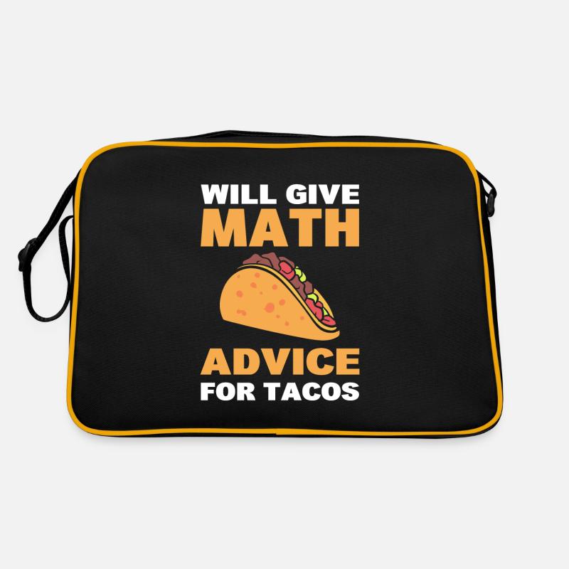 Will Give Math Advice For Tacos Statistiker - Retro Tasche - Schwarz/Gold