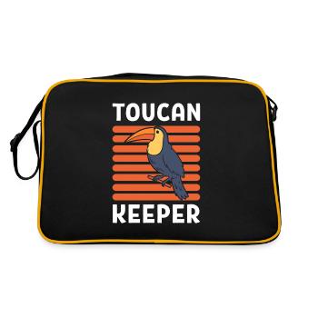 Wildlife Toucan Bird Vogelrehabilitator - Retro Tasche - Schwarz/Gold - Hinten