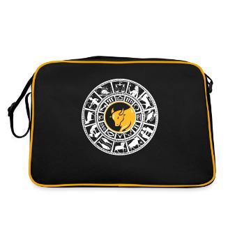 Taurus Zodiac Sign Astrologen - Retro Tasche - Schwarz/Gold - Hinten
