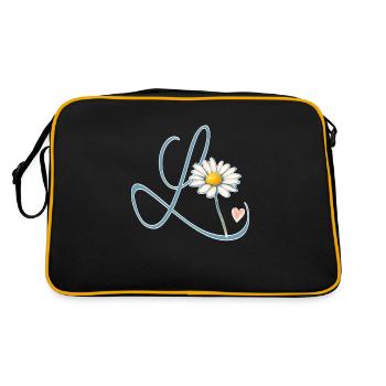 Lettre L Daisy Heart - Sac Retro - noir/or - Dos