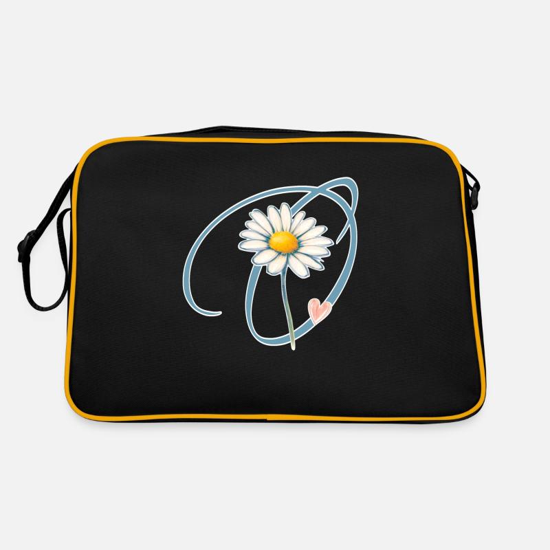 Daisy Heart Letter O Retro Bag