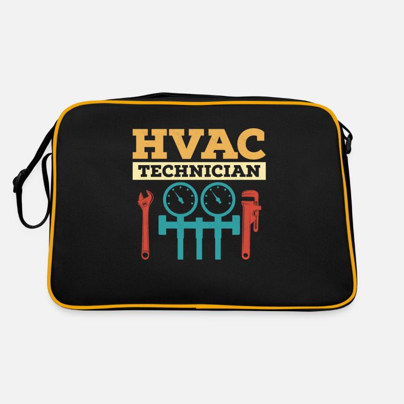 HVAC Technician AC Tech Installer Retro Tasche