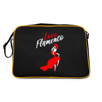 Flamenco -Tänzer Choreograph - Retro Tasche - Schwarz/Gold - Hinten