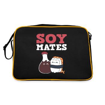 Soy Mates Sushi -Koch - Retro Tasche - Schwarz/Gold - Hinten