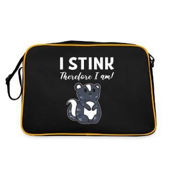 I Stink Therefore I Am Wildtierspezialist - Retro Tasche - Schwarz/Gold - Hinten