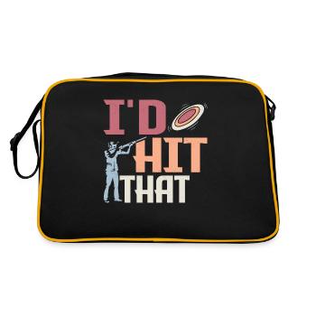I'd Hit That Skeet Shooting ClayTrapshooting - Retro Tasche - Schwarz/Gold - Hinten