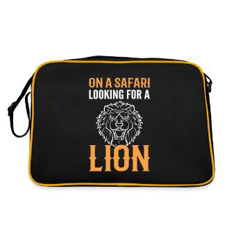 Afrika Safari Zoo Reiseführer - Retro Tasche - Schwarz/Gold - Hinten