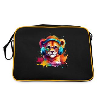 Mignon Bébé Lion Casque Enfants Mode Enfants - Sac Retro - noir/or - Dos