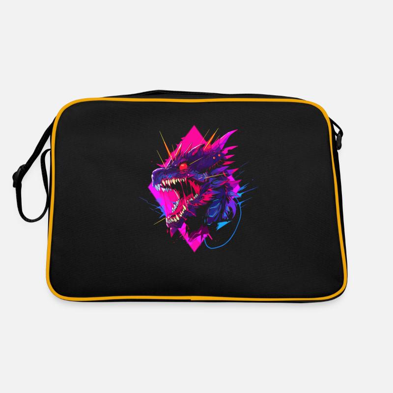 Synthwave Dragon Retro Tasche