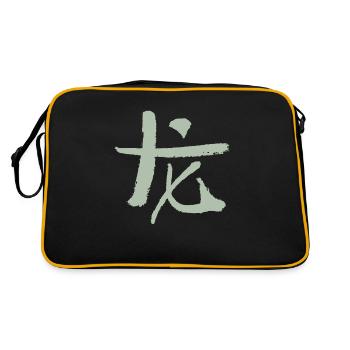 Dragon - Chinois - Sac Retro - noir/or - Dos