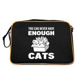 Katzenliebhaber Tierpfleger - Retro Tasche - Schwarz/Gold - Hinten