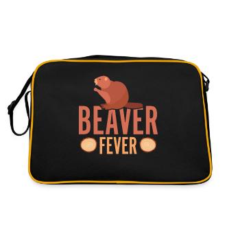 Fièvre du castor Rongeur Animal - Sac Retro - noir/or - Dos