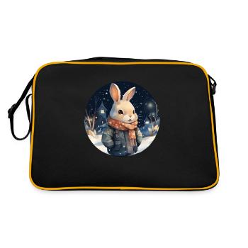 Lapin des neiges câlin - Sac Retro - noir/or - Dos