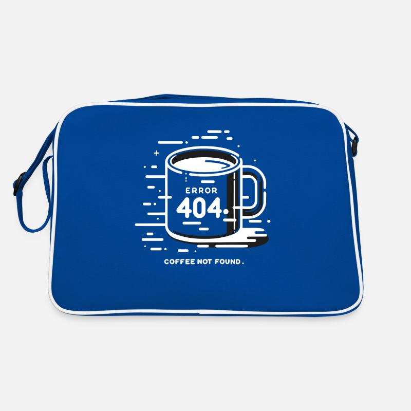 Fehler 404 Kaffee nicht gefunden Retro Tasche
