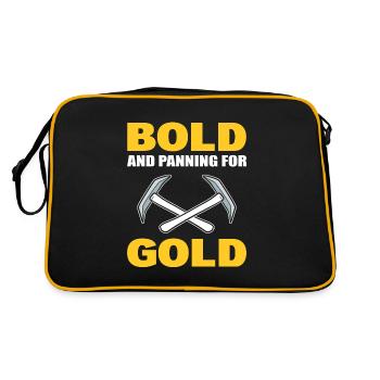 Goldschwenk Goldener Panner - Retro Tasche - Schwarz/Gold - Hinten