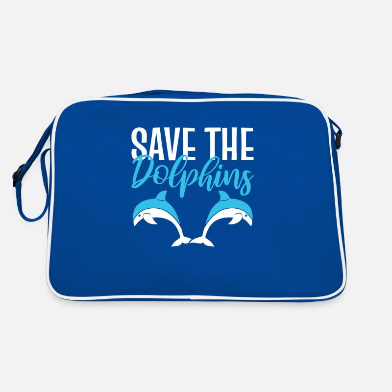 Save The Dolphins Meeresbiologe Retro Tasche