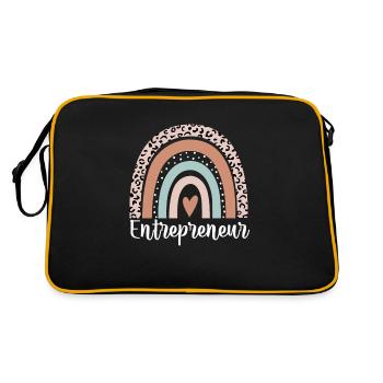 Entrepreneur Rainbow Leopard Funny Entrepreneur - Retro Bag - black/gold - Back