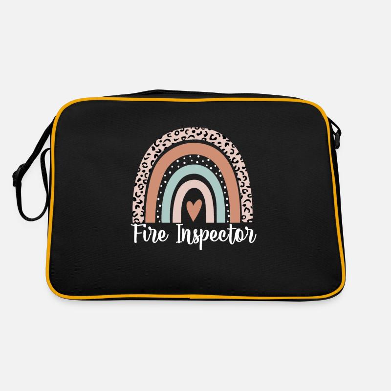 Fire Inspector Rainbow Leopard Funny Fire Retro Bag