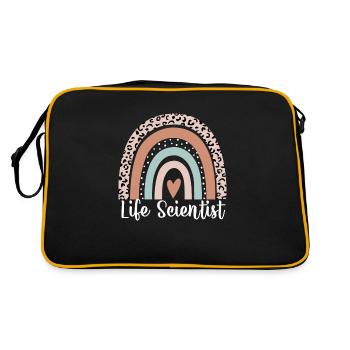 Scientifique de la vie arc-en-ciel léopard drôle de vie - Sac Retro - noir/or - Dos