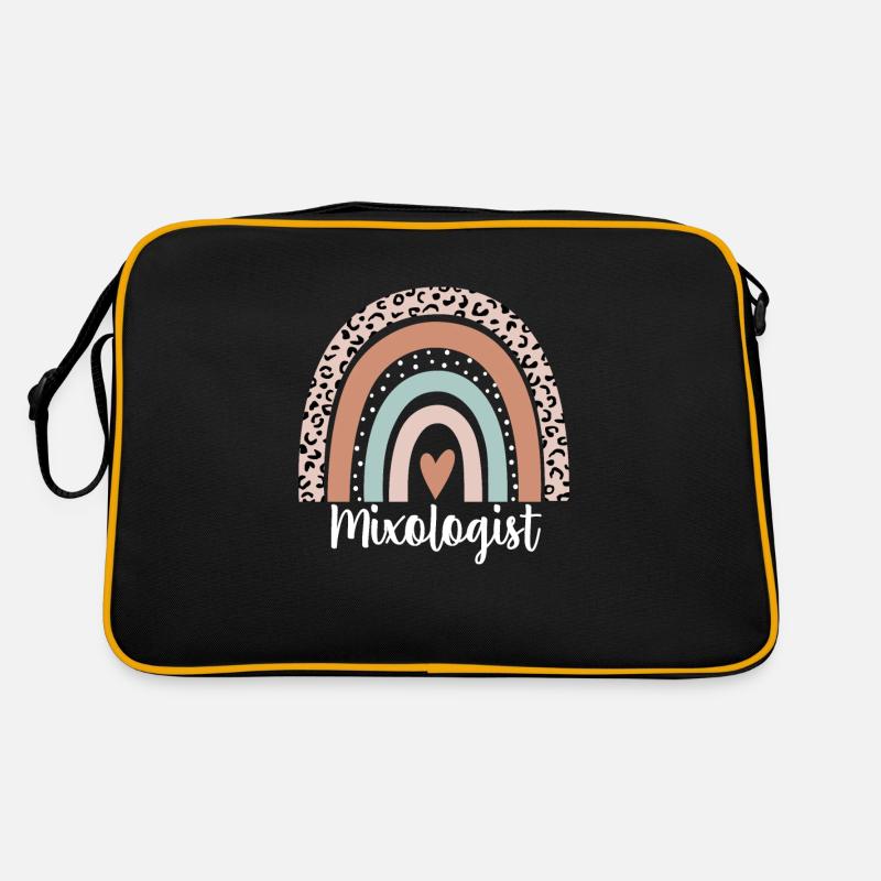 Mixologist Rainbow Leopard Funny Mixologist Retro Bag
