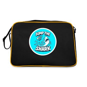 Sich übertreffen - Retro Tasche - Schwarz/Gold - Hinten