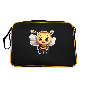 Abeille joyeuse Anime - Sac Retro - noir/or - Dos