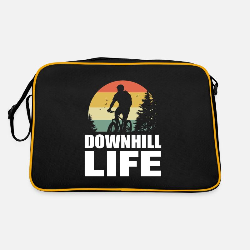 Mountainbiking Bergbiker - Retro Tasche - Schwarz/Gold