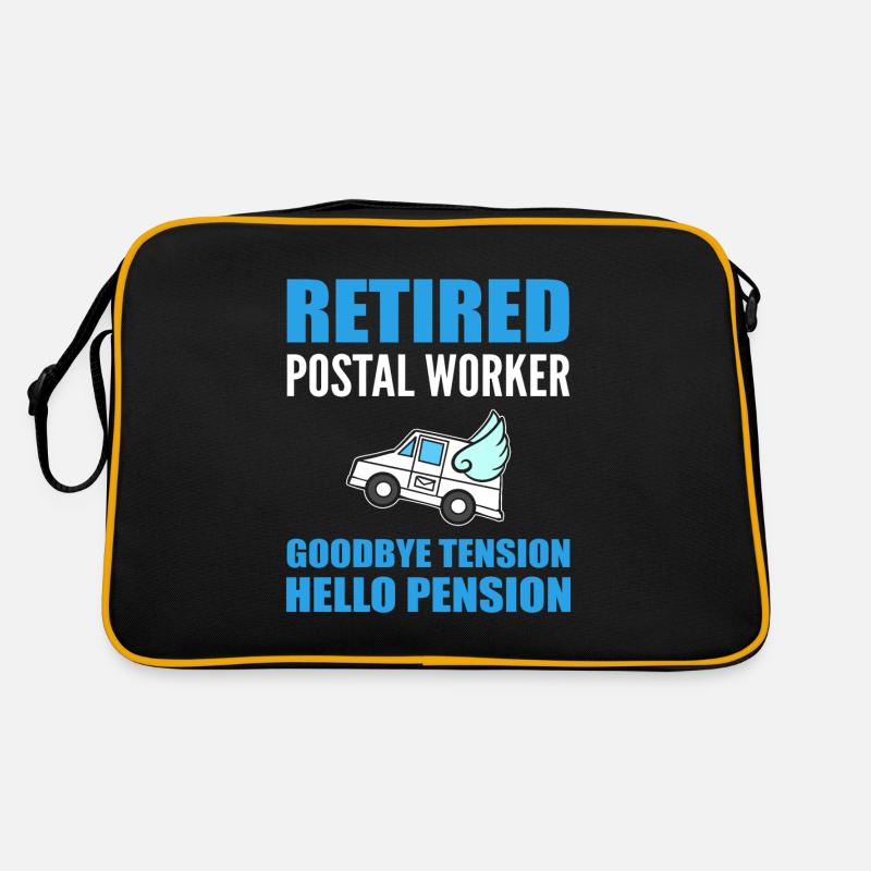 Lustiger pensionierter Postarbeiter Briefträger Retro Tasche