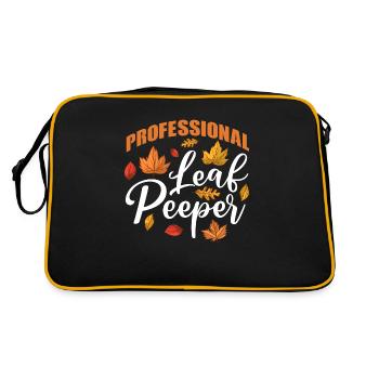 Professional Leaf Peeper Fall Leaves Collecting - Retro Bag - black/gold - Back