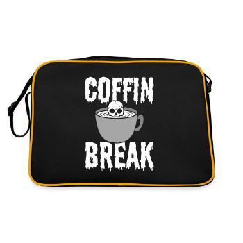 Coffin Break Forensischer Pathologe - Retro Tasche - Schwarz/Gold - Hinten