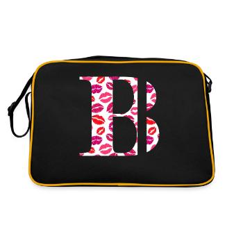 Letter b kisses - Retro Bag - black/gold - Back