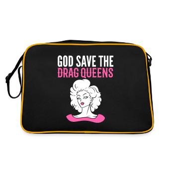 God Save The Drag Queens Weiblicher Imitator - Retro Tasche - Schwarz/Gold - Hinten