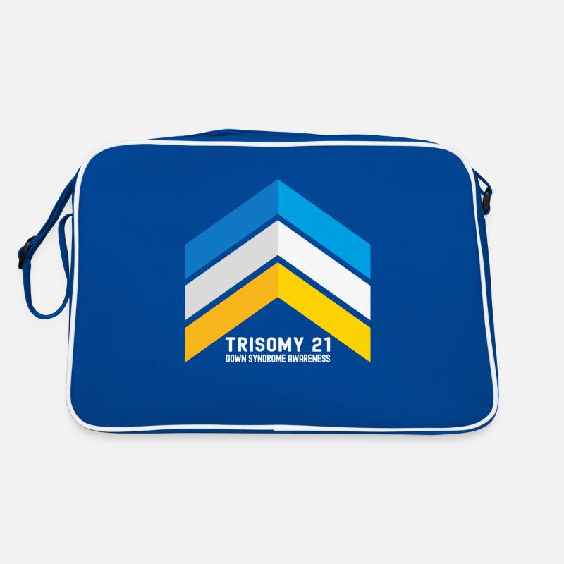 Down-Syndrom Drei-Chromosomen-Pfeile Bewusstsein Retro Tasche
