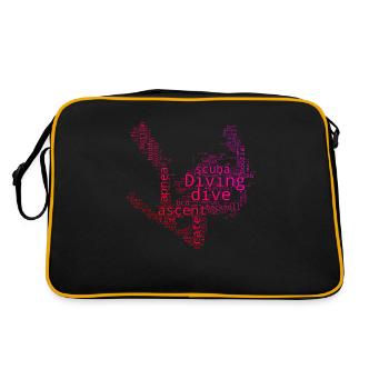 Scuba Diver Scuba Diver Scuba Diver Diving - Sac Retro - noir/or - Dos
