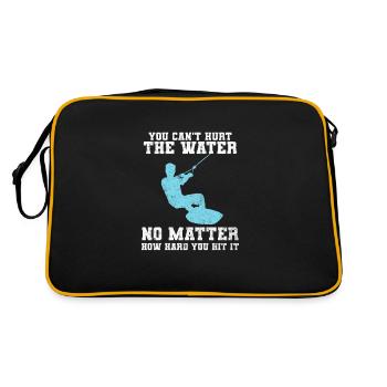 Lustiges Wakeboarden Wakeboarder - Retro Tasche - Schwarz/Gold - Hinten