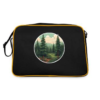 Fir Landscape - Retro Bag - black/gold - Back