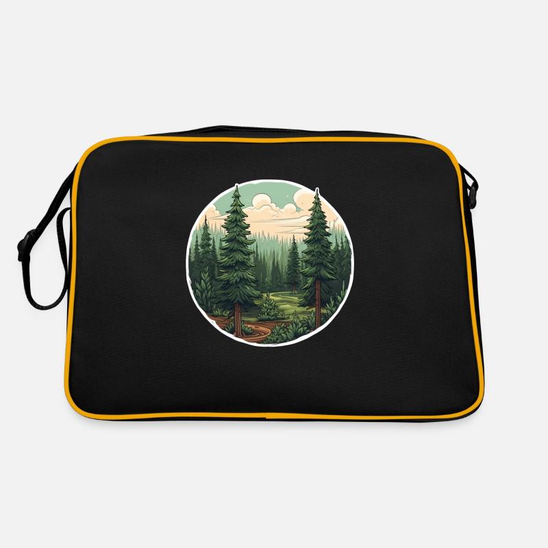 Paysage de sapin Sac Retro