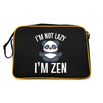 I'm Not Lazy I'm Zen Zen-Praktizierender - Retro Tasche - Schwarz/Gold - Hinten