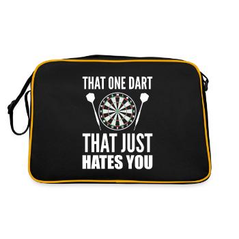 That One Dart That Just Hates You Dart-Meister - Retro Tasche - Schwarz/Gold - Hinten