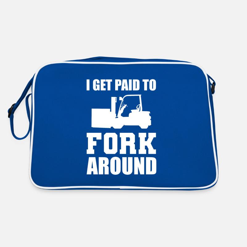I Get Paid To Fork Around Gabelstaplerfahrer Retro Tasche