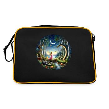 Verhandlungen im Mondschein - Retro Tasche - Schwarz/Gold - Hinten