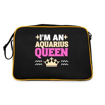 Sternzeichen-Saison Wassermann Astrologie - Retro Tasche - Schwarz/Gold - Hinten