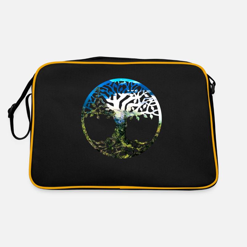 BaumdesLebensZillertal - Retro Tasche - Schwarz/Gold