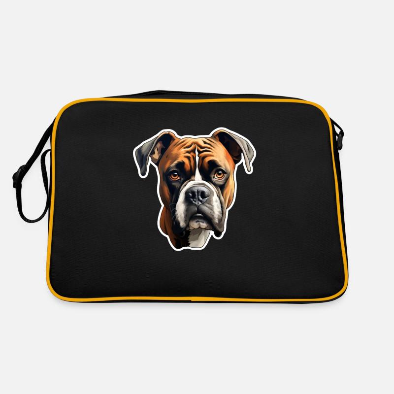 Boxerkopf Retro Tasche