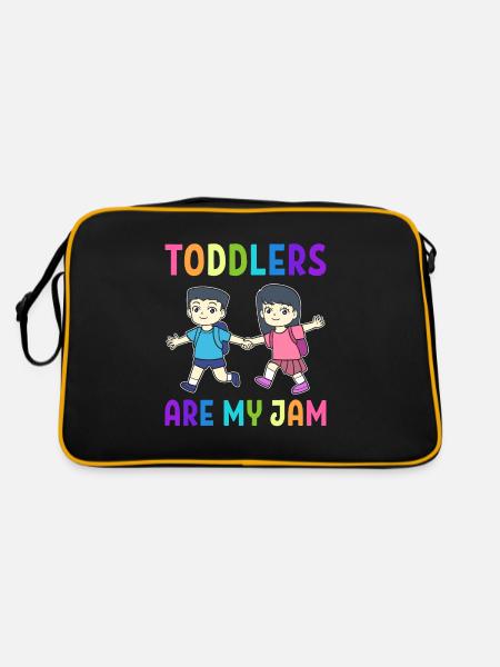 Toddlers Are My Jam Kindermädchen - Retro Tasche - Schwarz/Gold