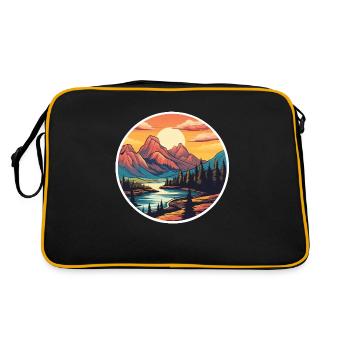 Mountains - Retro Bag - black/gold - Back