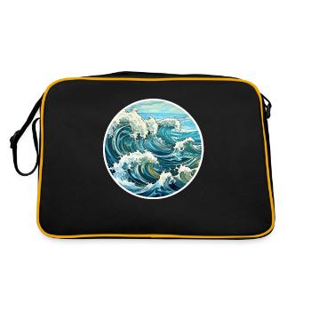 Vagues - Sac Retro - noir/or - Dos
