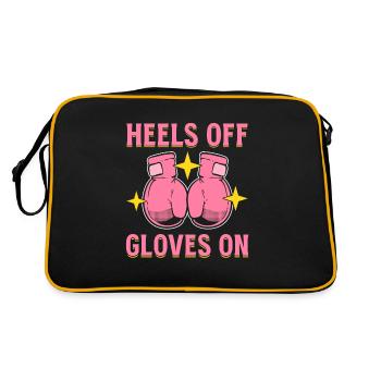 Heels Off Gloves On Kickbox-Lehrer - Retro Tasche - Schwarz/Gold - Hinten